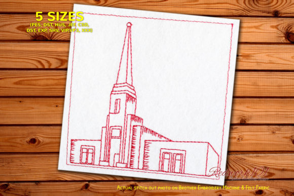A Bold Redwork Tower for Boutique Apparel Projects
