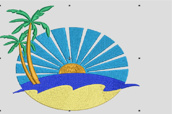 A Coastal Touch for Boutique Apparel: Reviewing the Beach Embroidery Design
