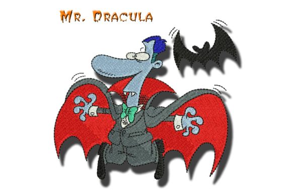 A Designer's Look at Mr Dracula for Halloween Embroidery Projects