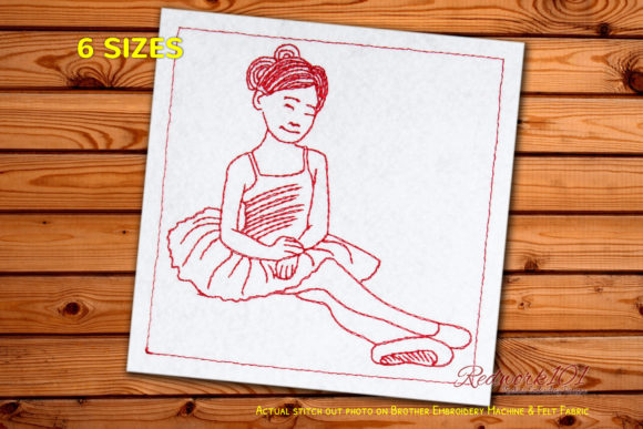 A Review of the Young Beautiful Sitting Ballerina Embroidery Design