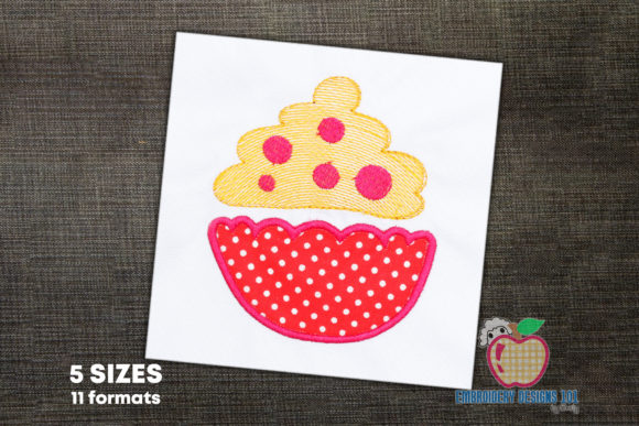 Berry Blaze Cupcake Applique: A Sweet Boutique Statement