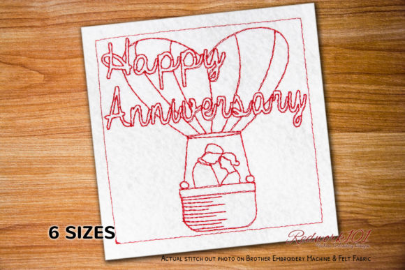 Evaluating a Couple in Hot Air Balloon Embroidery Design for Real Projects