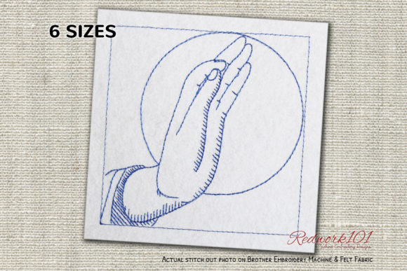 Lord Buddha's Hand Mudra Lineart Embroidery Design Review