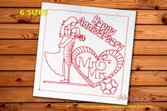 Mr. & Mrs. Hearts Redwork: A Seller's Perspective