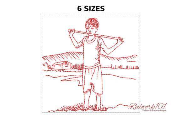 Seasonal Embroidery Design Review: Village Boy in Farm