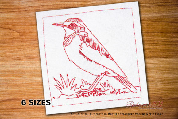 Why I Love the African Pied Wagtail Redwork Design